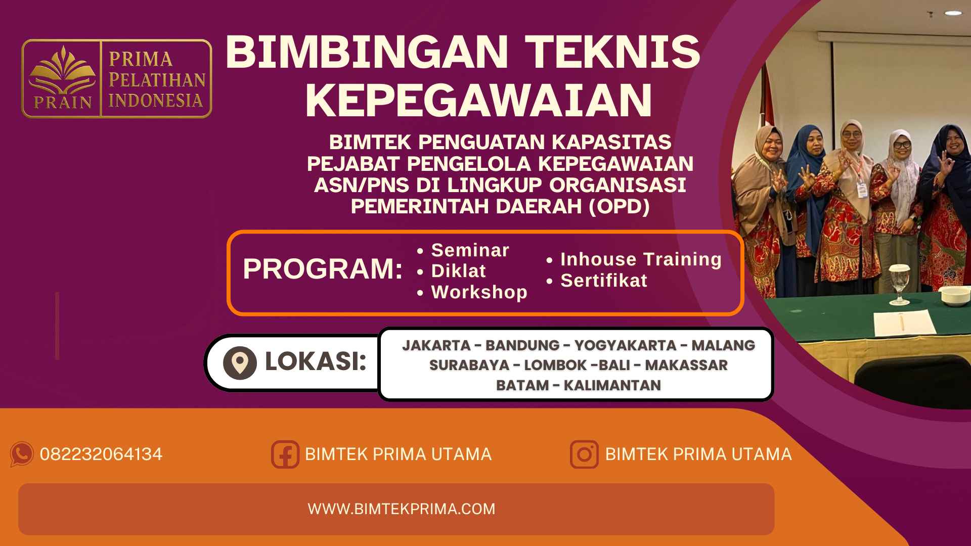 Info Bimtek Penguatan Kapasitas Pejabat Kepegawaian OPD Terbaru 2026