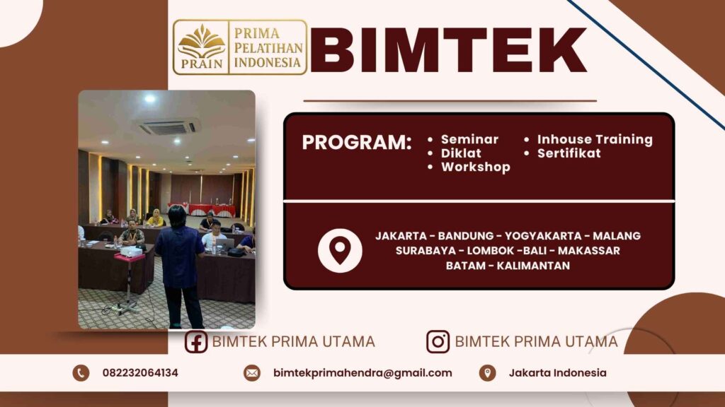 Info Pelatihan Analisis Jabatan dan Analisis Beban Kerja Bagi PNS di Lingkungan PEMDA 2026 Strategi Unggul Mewujudkan ASN Profesional dan Organisasi Berkinerja Tinggi